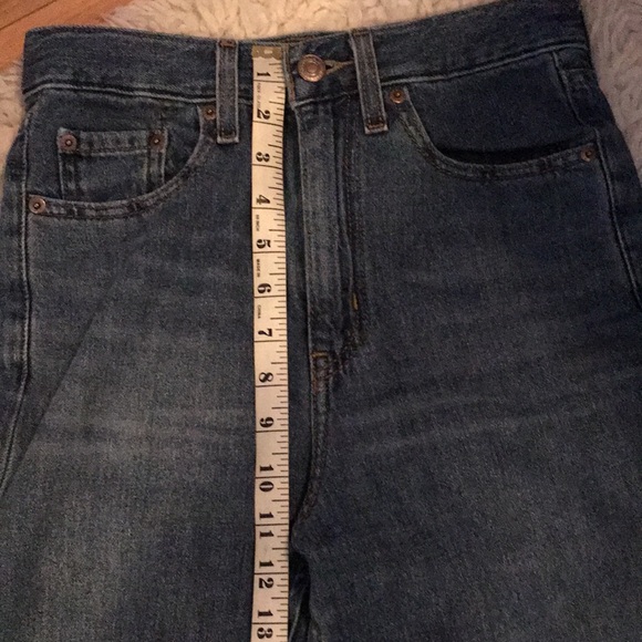 Levis High Loose Cropped Denim Jeans size 24 - Picture 4 of 10